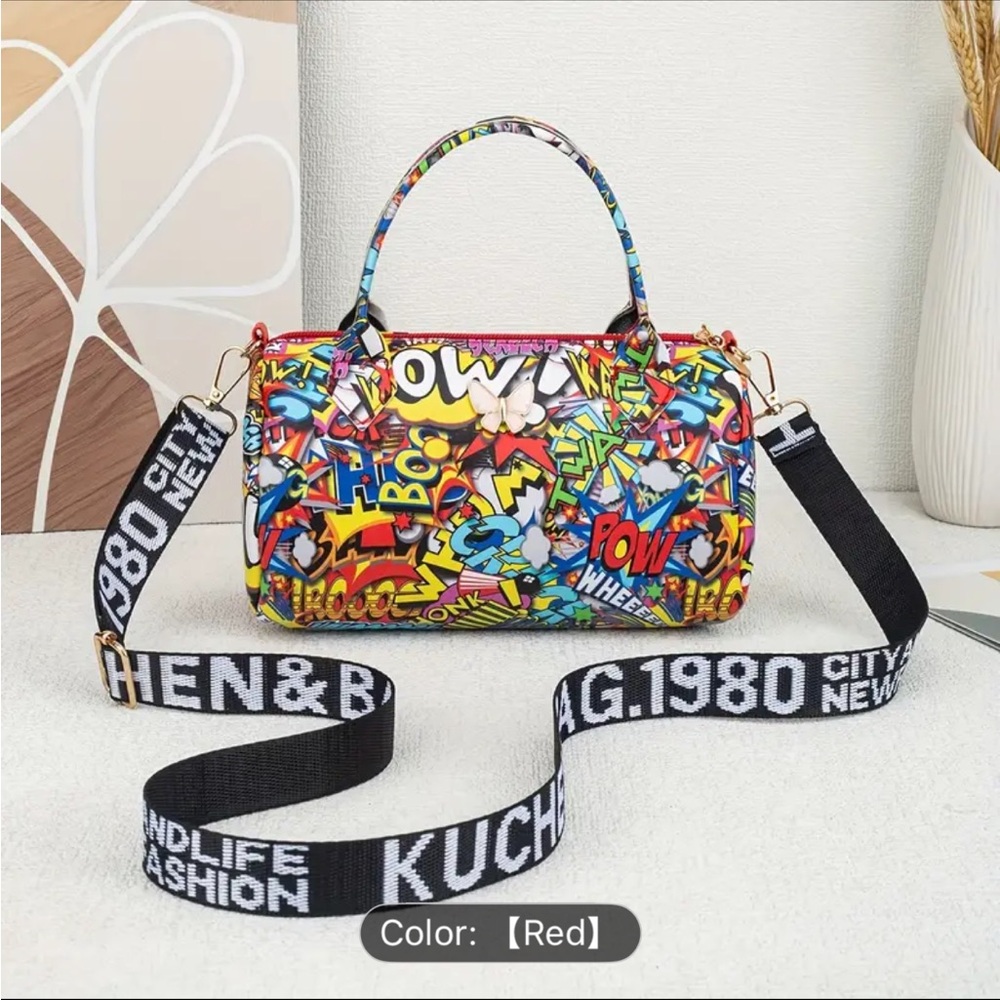 New in the package Korean style graffiti art pillow bag